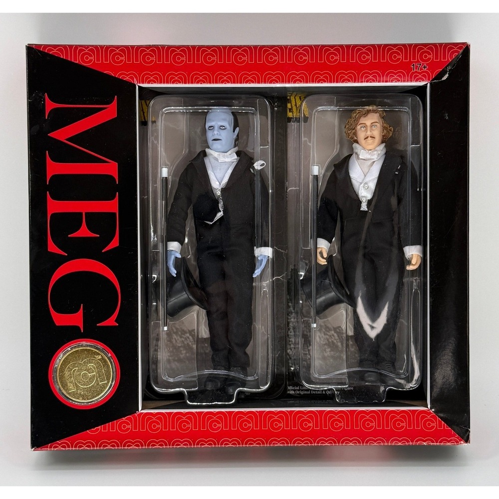 Mego Young Frankenstein 8" Action Figure 2-Pack Dr Frankenstein & Monster w coin
